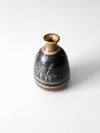 vintage studio pottery bottleneck vase