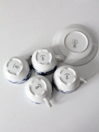 vintage Porsgrund porcelain tea cup and saucer sets