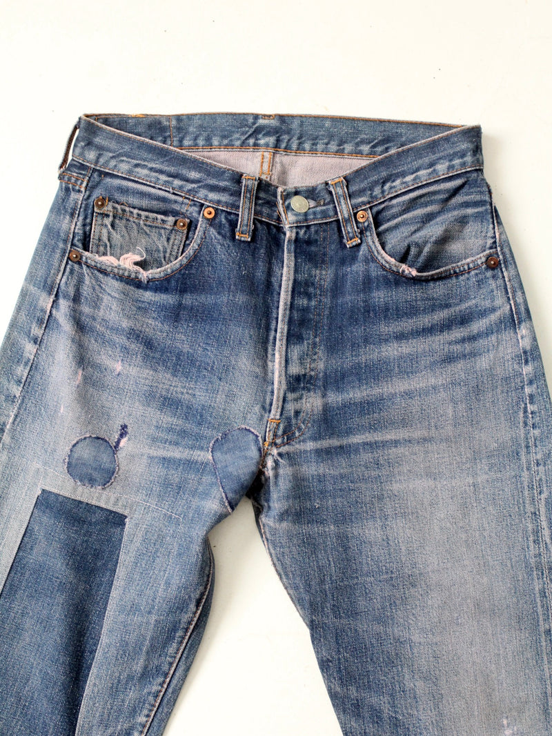 vintage patched Levi's 501 Big E jeans 29 x 29