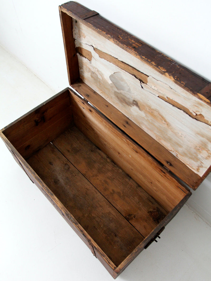 antique wooden trunk