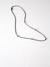 vintage silver tone chain necklace