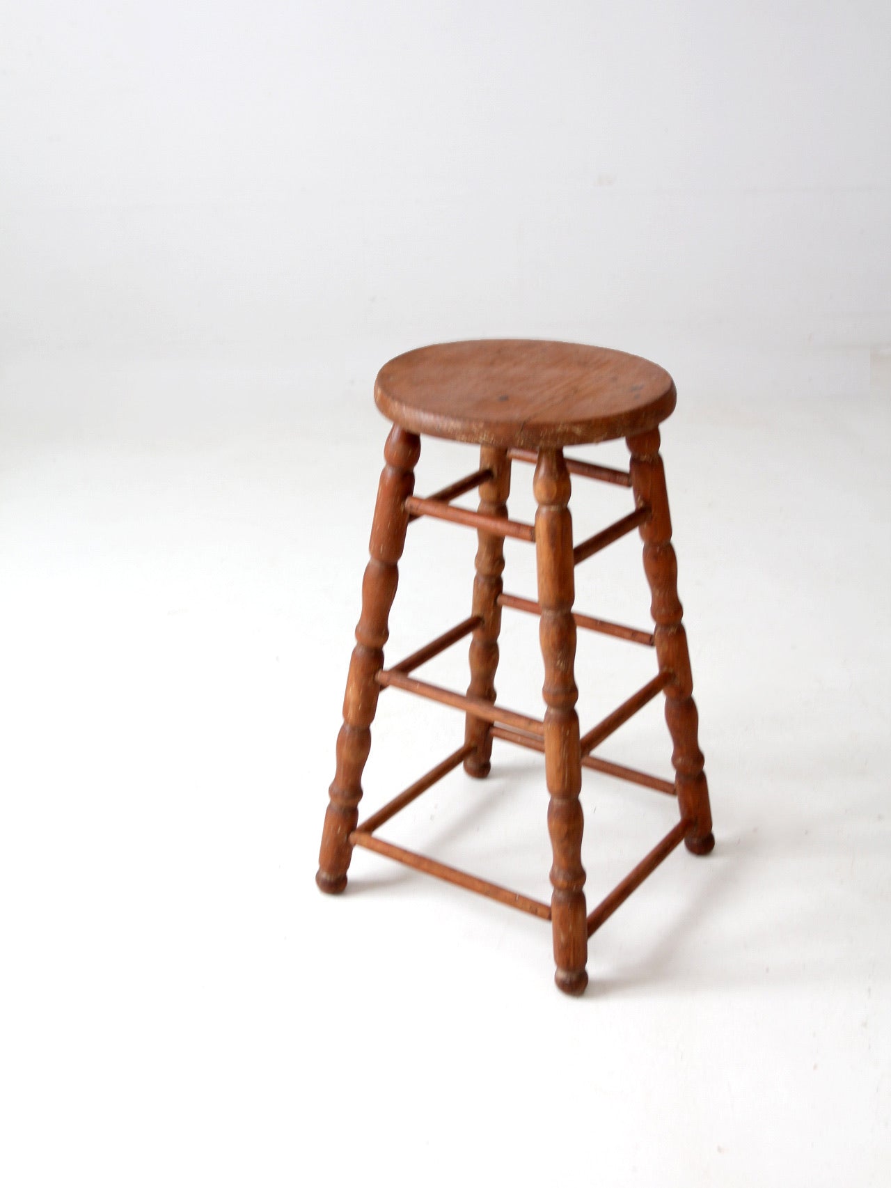 antique primitive wooden stool