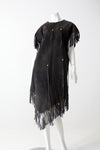 vintage suede leather fringe dress