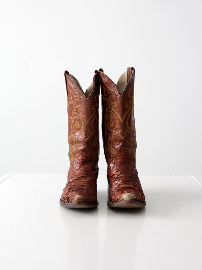 vintage Gavilla snakeskin boots, women's 5.5