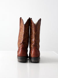 vintage Gavilla snakeskin boots, women's 5.5