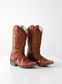 vintage Gavilla snakeskin boots, women's 5.5