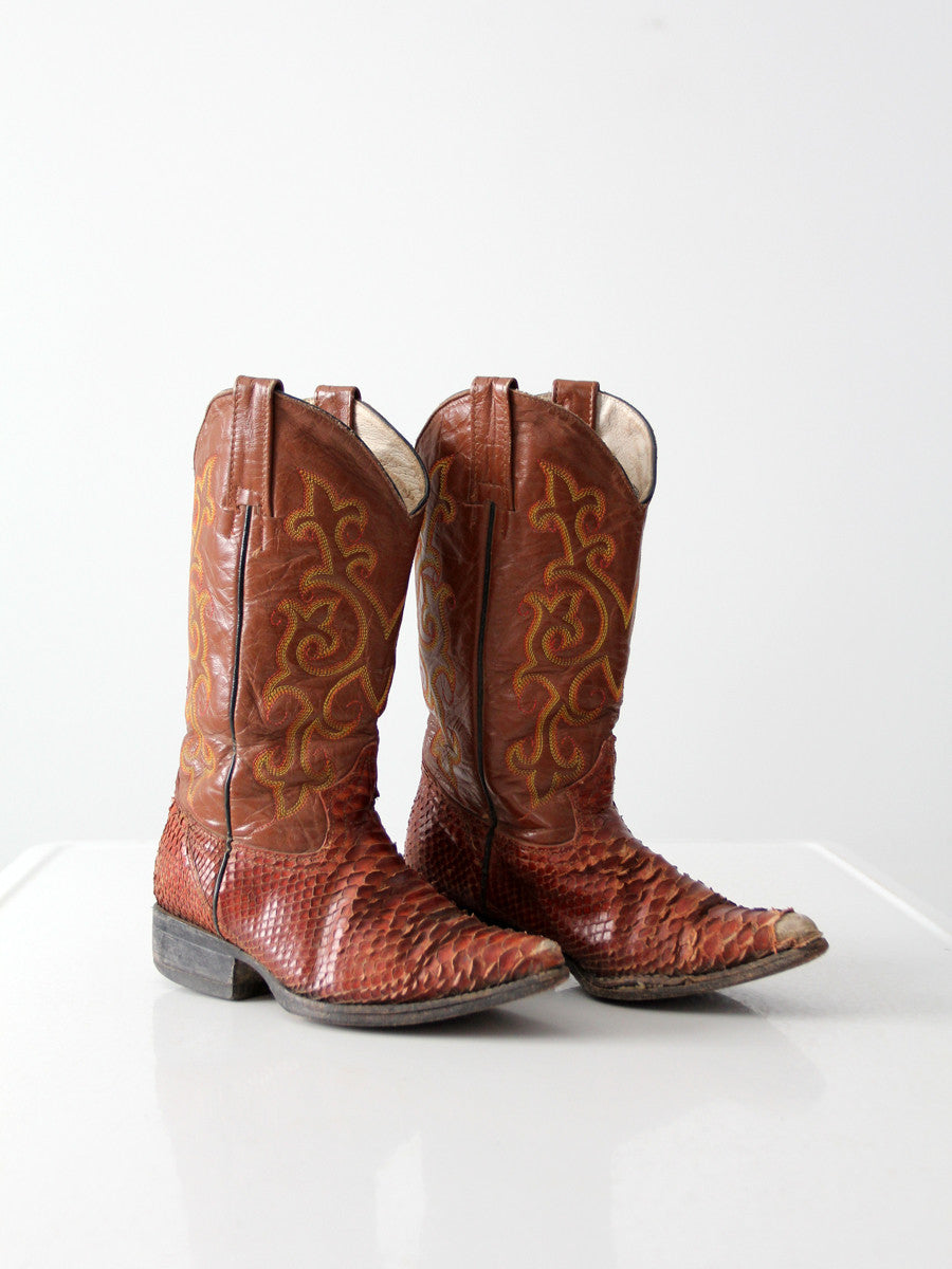 Vintage snakeskin boots cheap