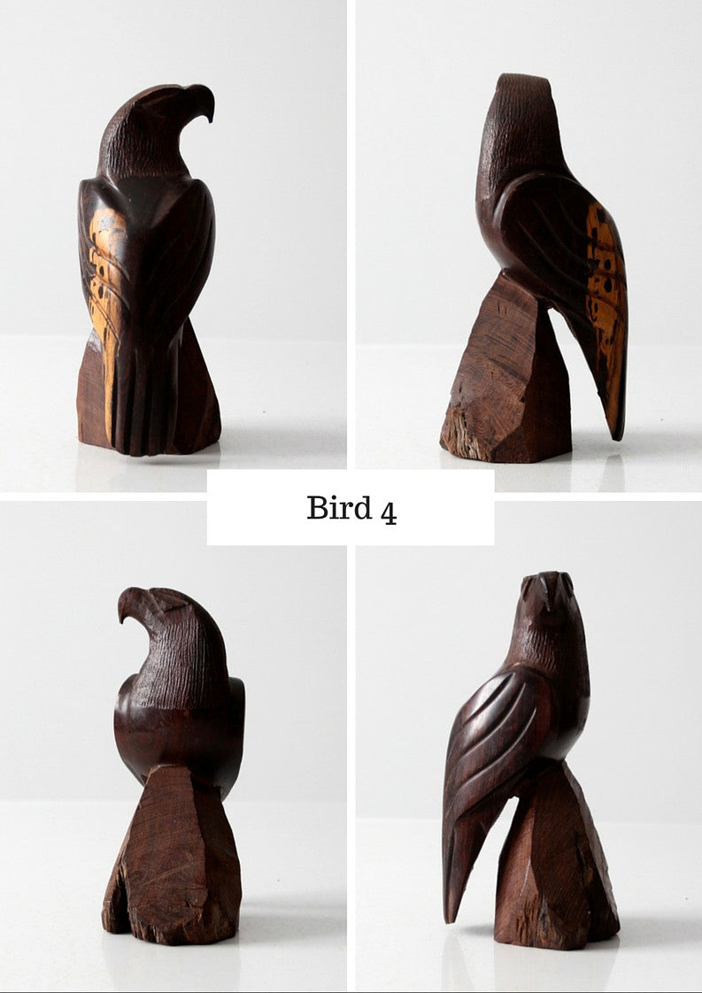 vintage wood eagle statues