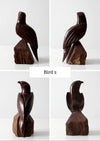 vintage wood eagle statues
