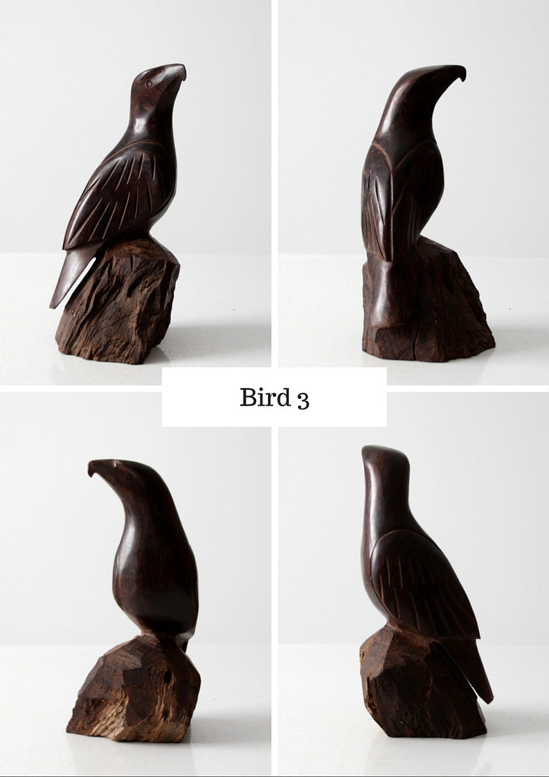 vintage wood eagle statues