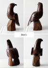 vintage wood eagle statues