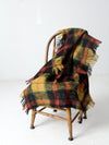 vintage Scottish wool plaid blanket