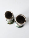 vintage studio pottery candle holders