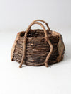 antique painted bark basket