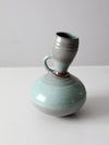 vintage studio art pottery tilted vase