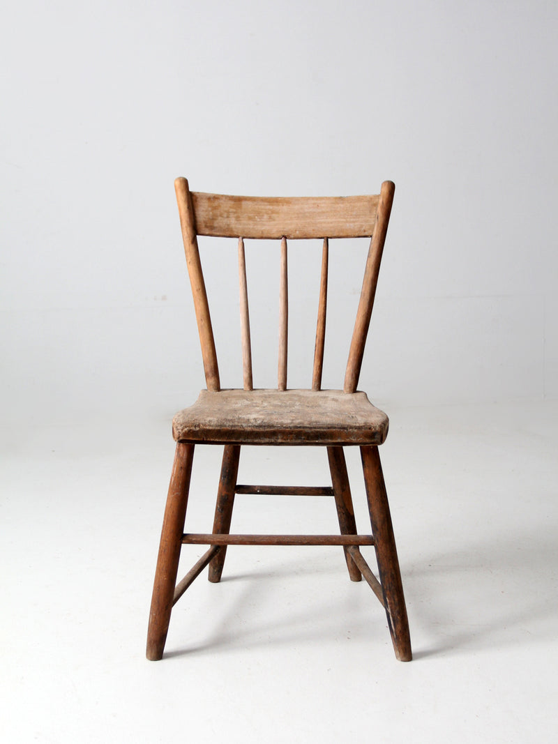 antique plank seat chair