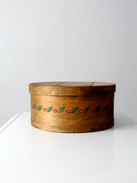 vintage stenciled wooden cheese box