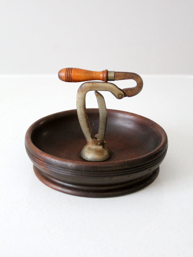 antique nut cracker bowl