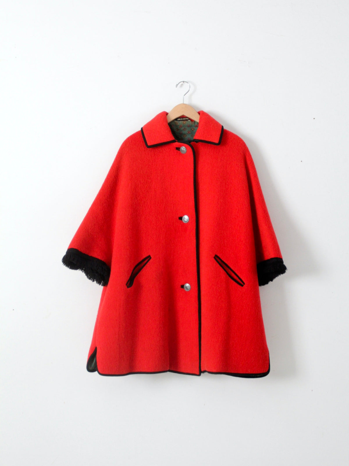 vintage Loden cape coat