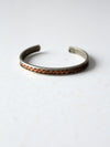 vintage copper mixed metal cuff