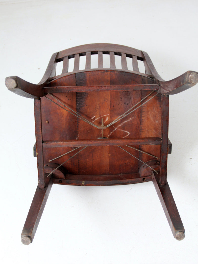 antique wooden library chair
