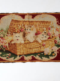 antique woven tapestry wall hanging