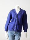 vintage blue cardigan sweater