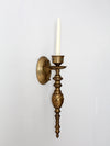 vintage brass candle sconces pair