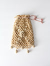 antique crotchet reticule bag