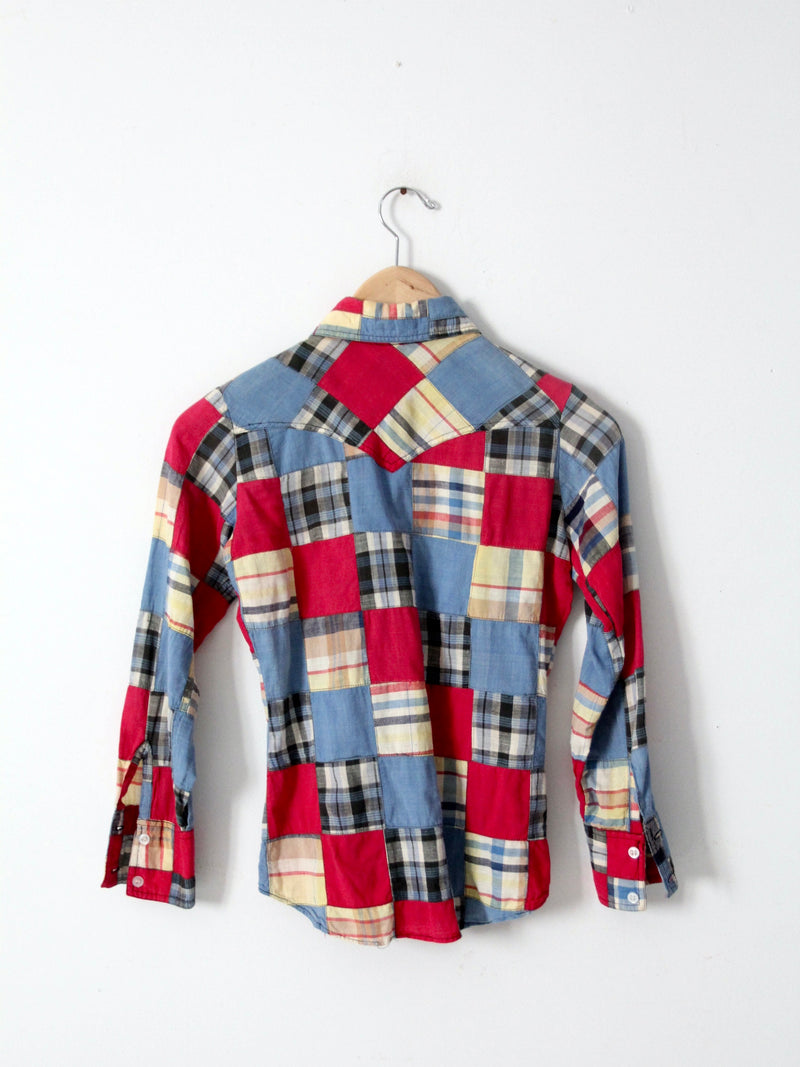 vintage 70s patchwork shirt