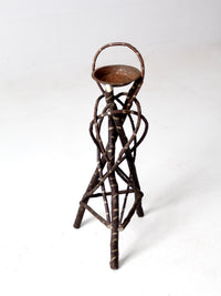 vintage Adirondack twig ashtray stand