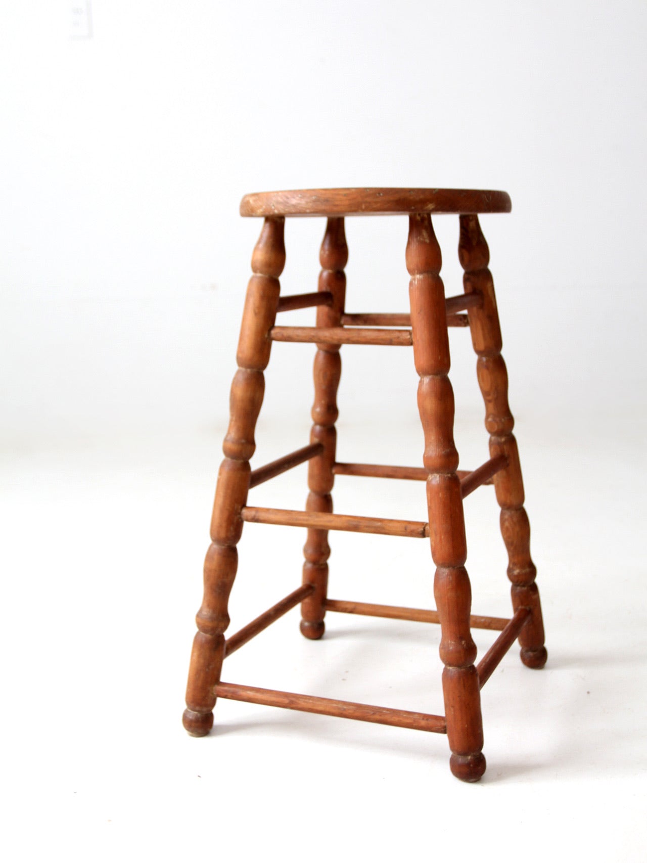 antique primitive wooden stool