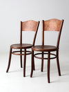 antique Fischel bentwood chairs pair