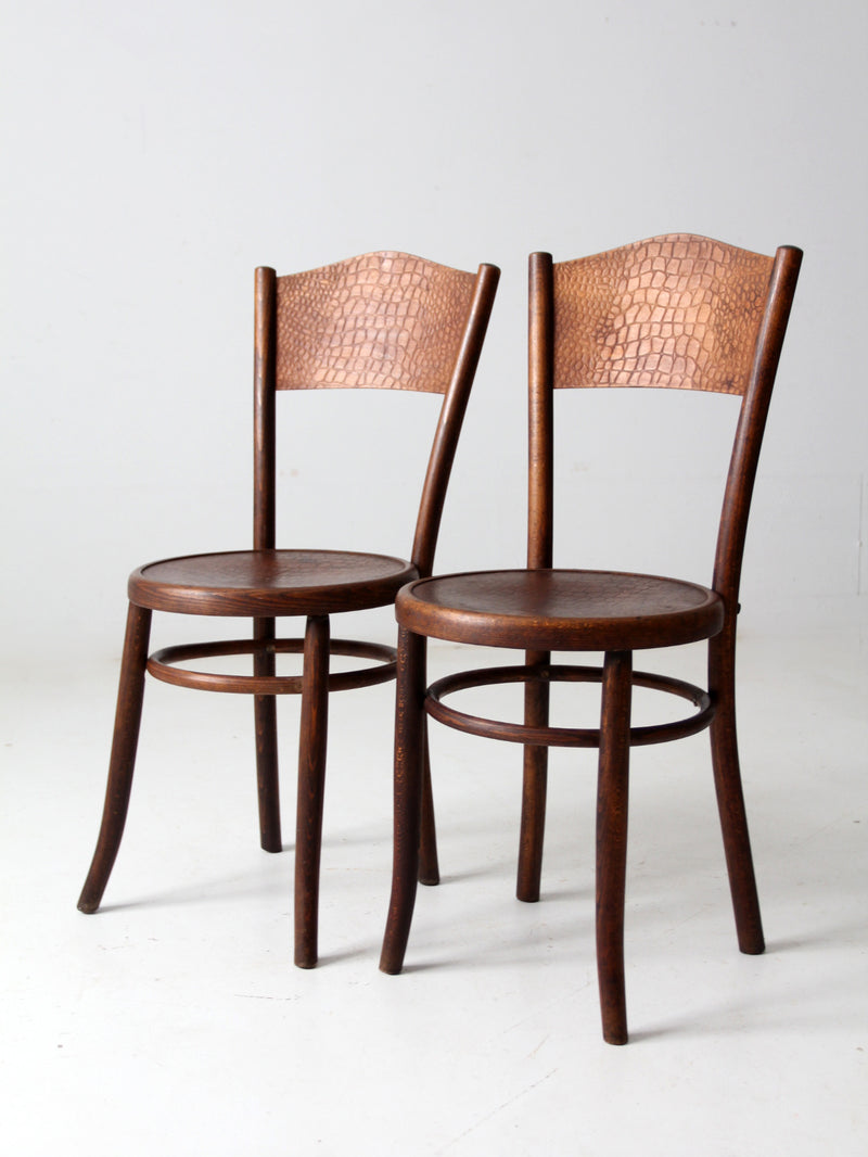 antique Fischel bentwood chairs pair – 86 Vintage