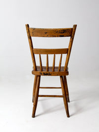 antique plank seat farmhouse chair