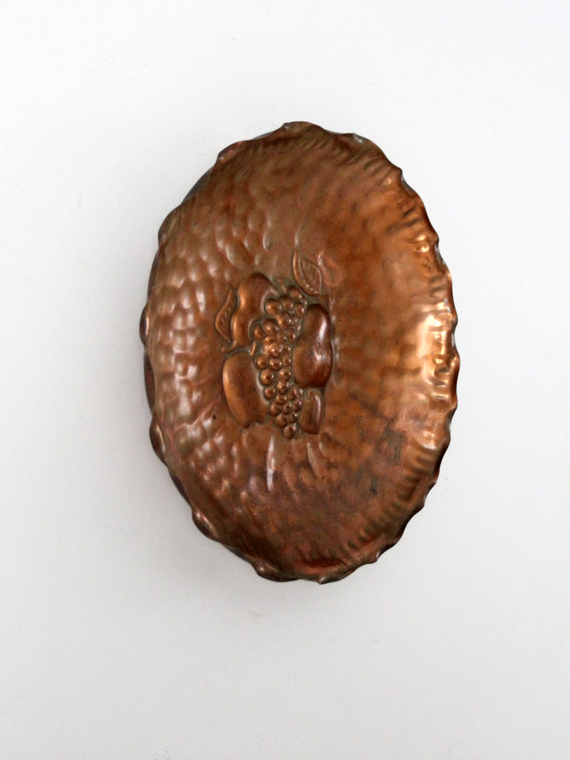 vintage copper decorative wall plate