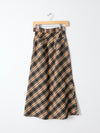 vintage plaid maxi skirt