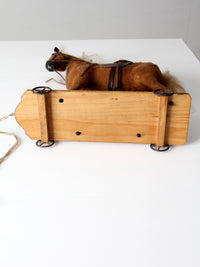 antique horse pull toy