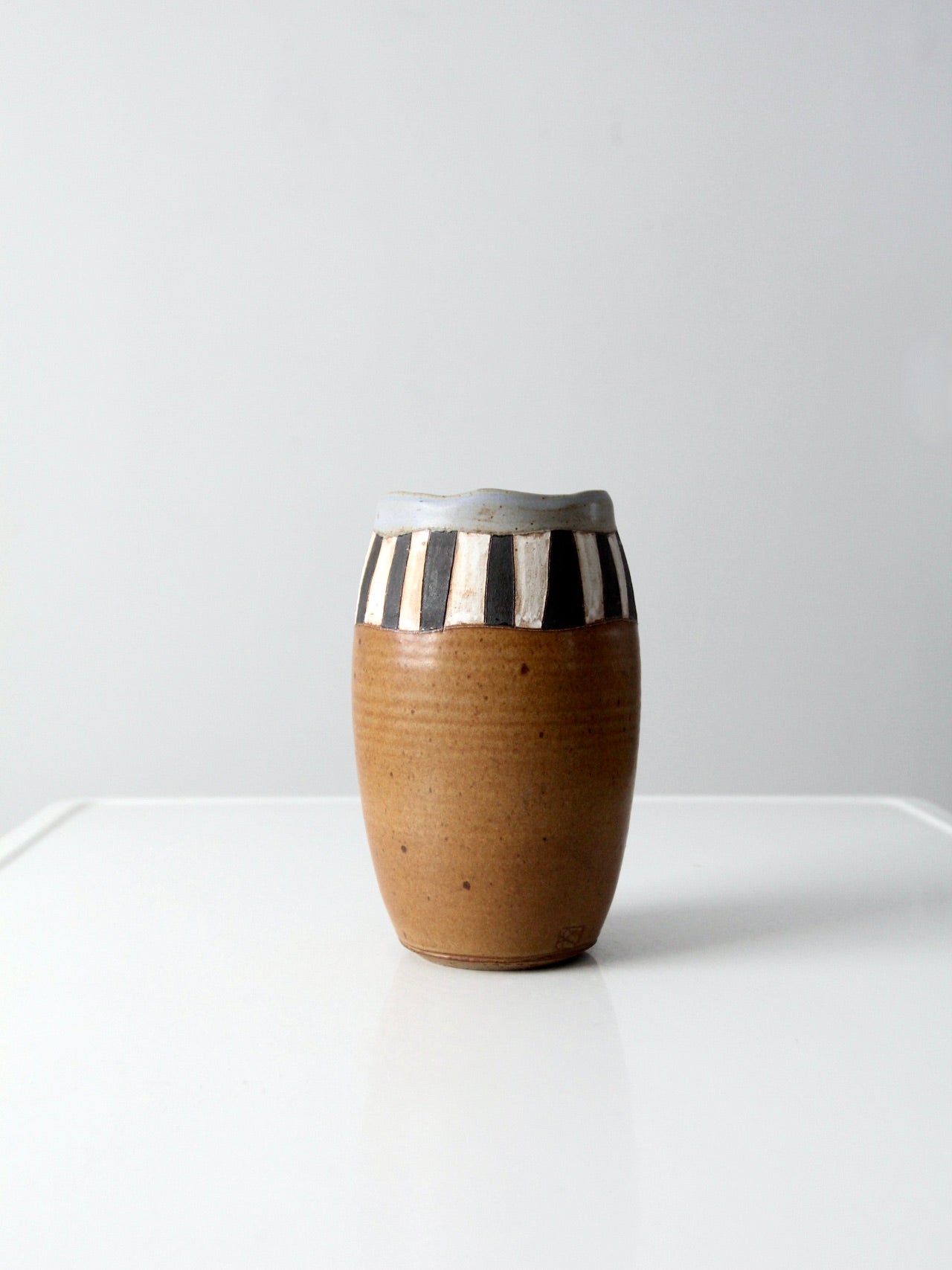 vintage signed studio pottery vase