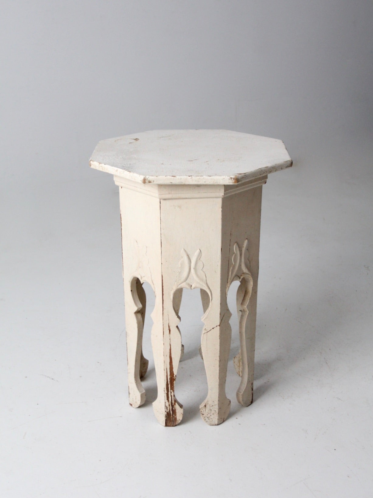 antique octogonal side table