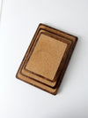 vintage cork boards set of 3
