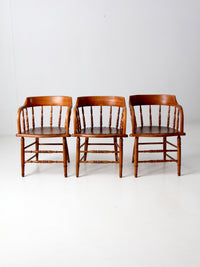 antique captains chairs set of 3