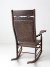 antique American rustic rocking chair