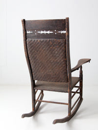 antique American rustic rocking chair