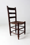 antique splint weave seat chair