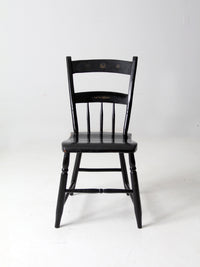 antique stencil back plank seat chair