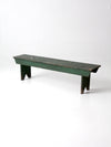 antique primitive green farmhouse bench