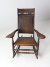 antique American rustic rocking chair