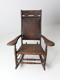antique American rustic rocking chair