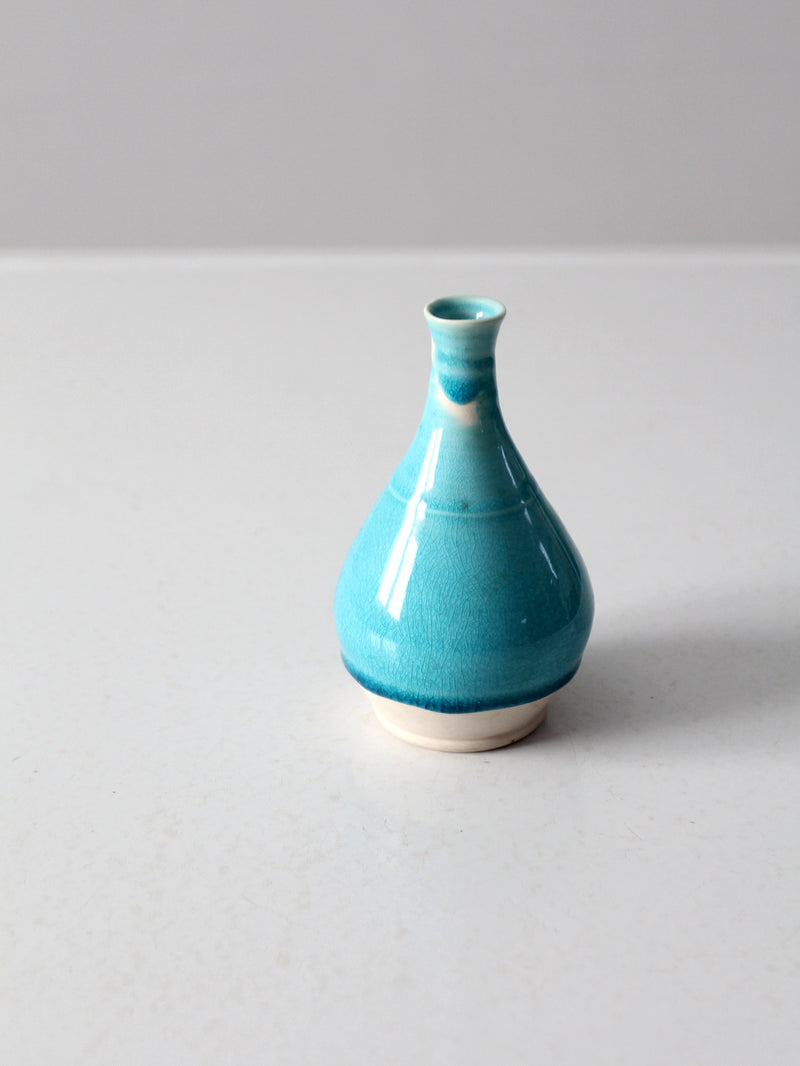 studio pottery bottle neck vase